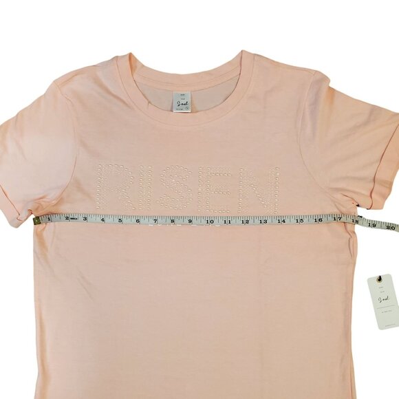 Risen Luke 24:6 Pink T-Shirt Women's Small 100% Cotton - Picture 6 of 10